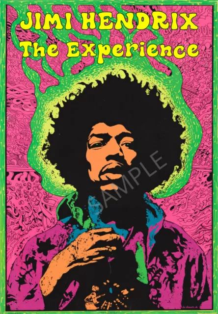 Vintage Music Poster Jimi Hendrix Experience 70s Gig Festival Ad Art Print A3 A4