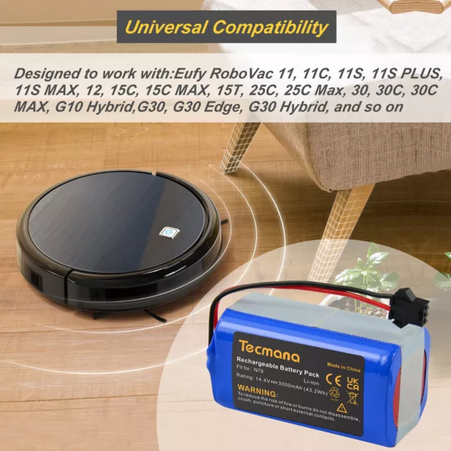 CONGA 950, 1090, 1092 and 1099 Battery (Conpatible COCOTEC Robot Vacuum  Cleaner)