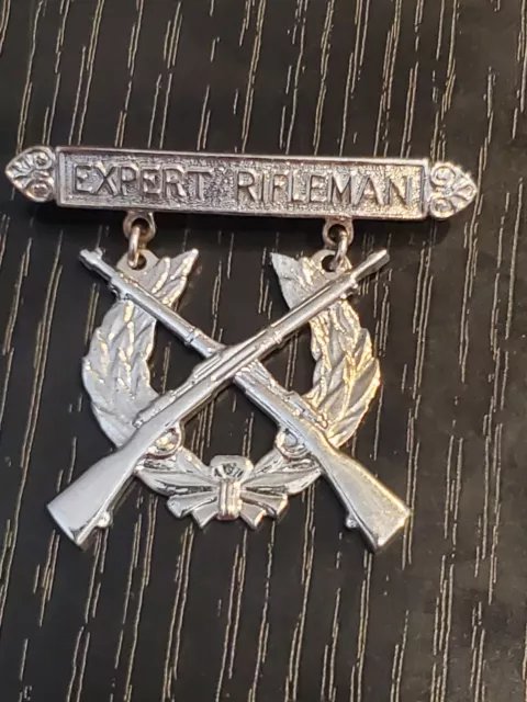 WWII USMC MARINE Corps Expert Rifle Badge Insignia L@@K!!! $15.97 ...