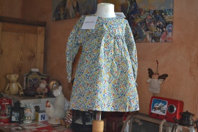 Bonpoint BONPOINT adorable ROBE EN LAINE ET CACHEMIRE 12 M NEUVE doublée liberty  