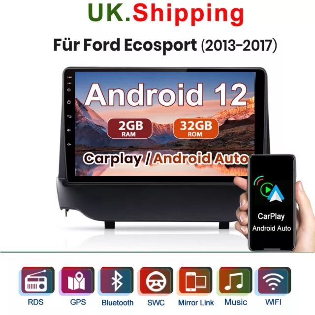 NAVIGATORE SATELLITARE AUTO Android 12.0 per Ford Ecosport 2013