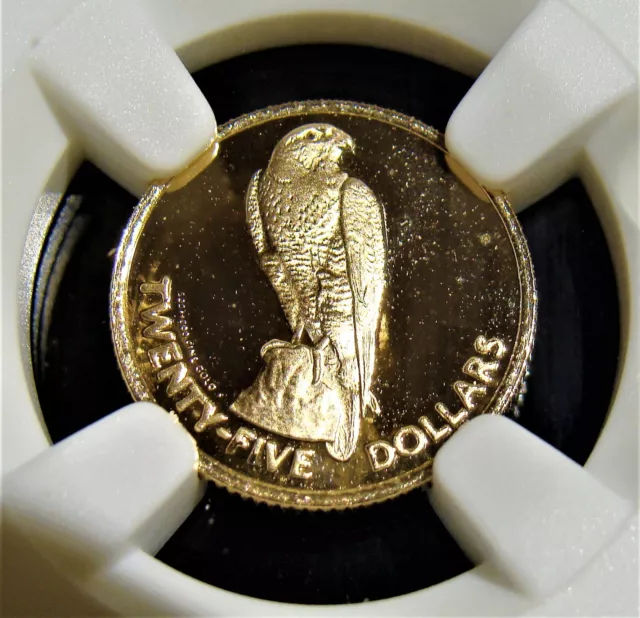 British Virgin Islands: gold Proof 25 Dollars 1984-FM, PF69 UC NGC. Mintage 97 !