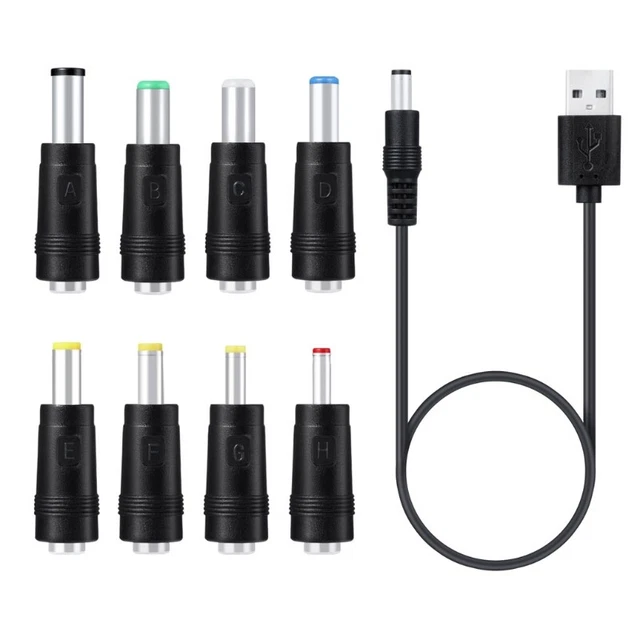 USB to for  5.5x2.1mm 5.5x2.5mm 6.3mm Plug Charging Cord for Fan Speaker LED L