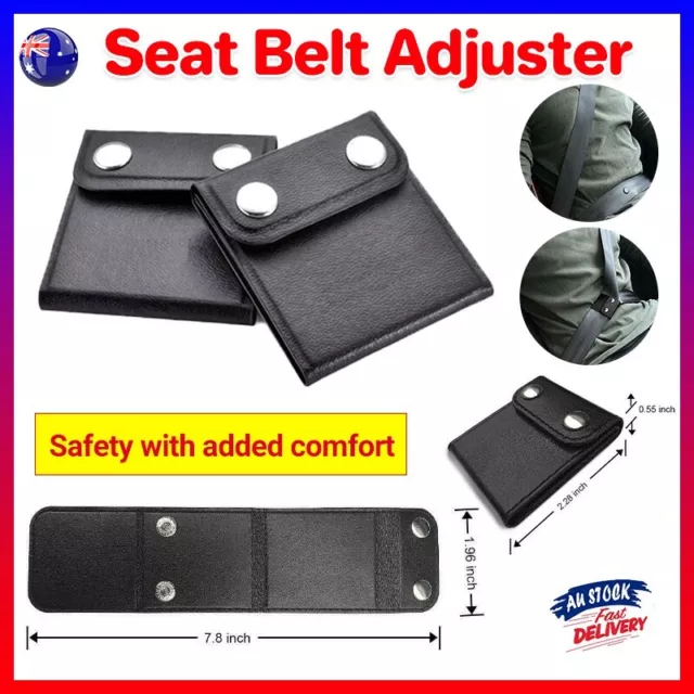 2PCS Car Safety Seat Belt Clip Adjuster Buckle Strap Stopper Clamps Safe Comfort