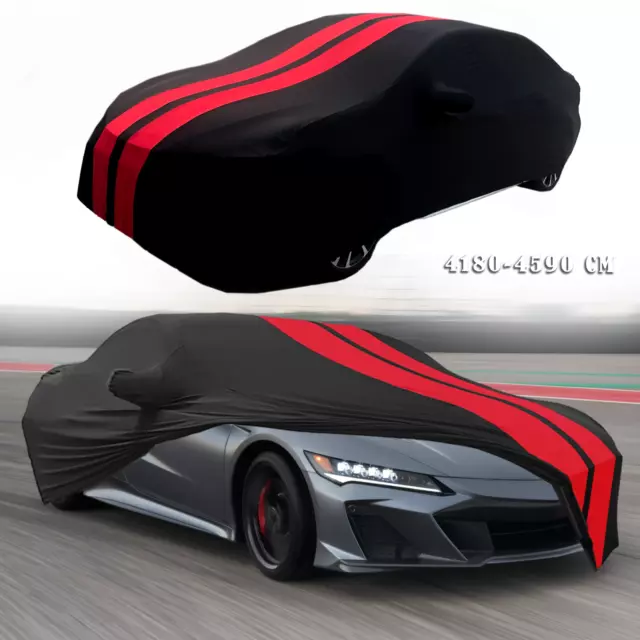 Red/Black Indoor Car Cover Stain Stretch Dustproof For Honda NSX NSX-R