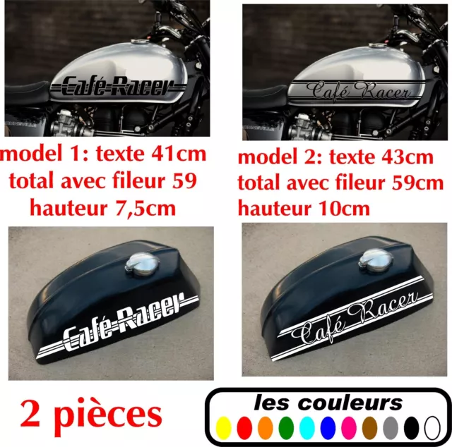 2x Stickers autocollant réservoir moto café racer / bobbers