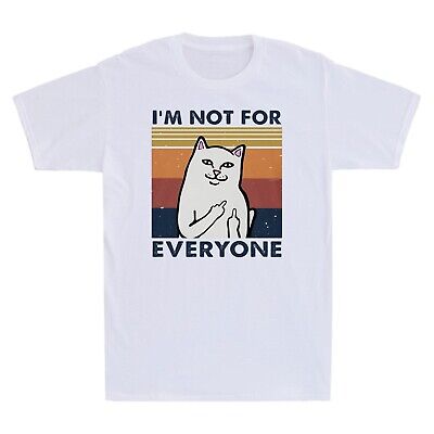 I Am Not for Everyone Funny Cat Retro Vintage Men's Short Sleeve T Shirt Gift