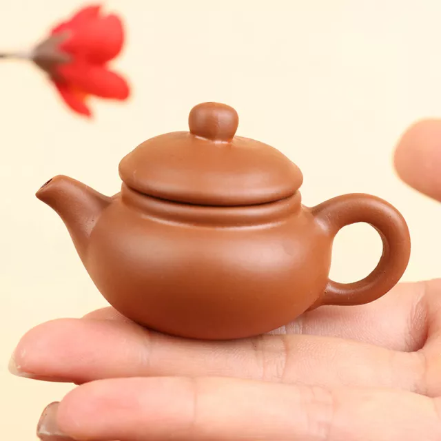 1Pc Purple Clay Finger Teapot Tea Pet Pocket Tea Set Ornaments Tea Decoration