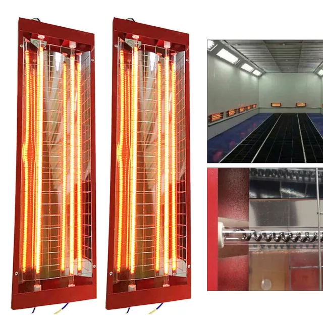 2000w Double Tube Baking Lamp Far-infrared Radiation Heating Paint Curing Lamp