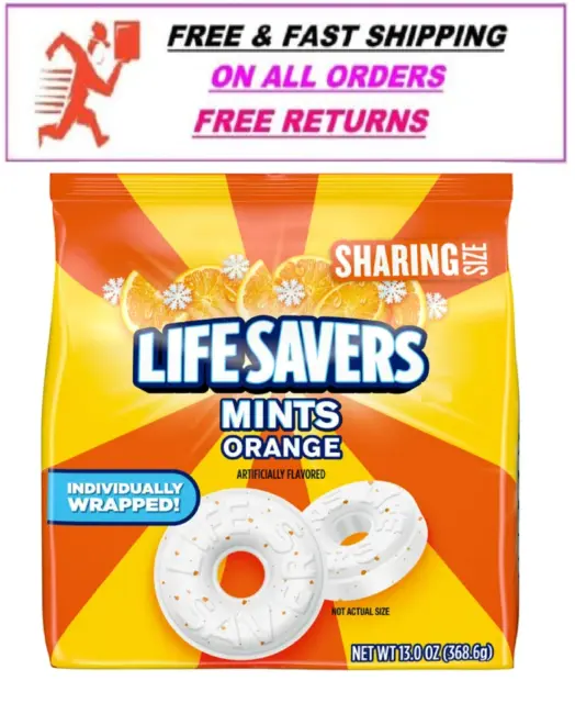 LIFE SAVERS ORANGE Breath Mint Hard Candy, Sharing Size - 13 Oz Bag $5. ...