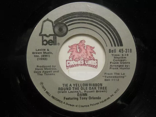 Dawn: Tie A Yellow Ribbon Round The Ole Oak Tree, 45 RPM EX (UB)