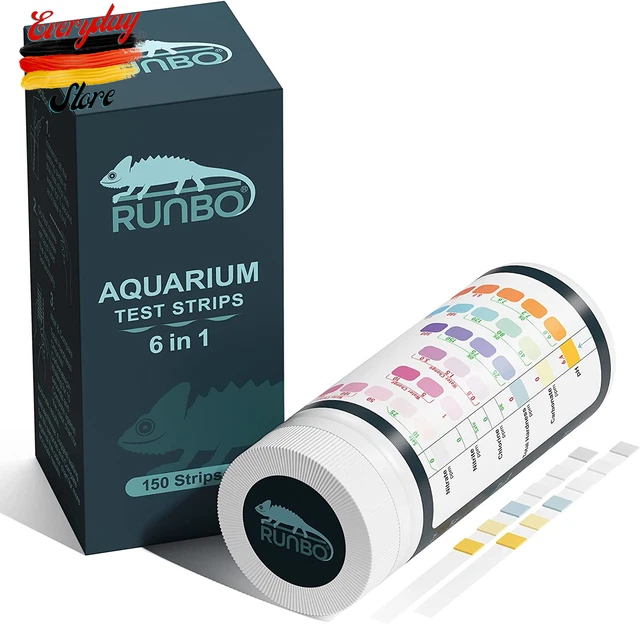 6 en 1 tiras reactivas de acuario 150 piezas juego de prueba de acuario para peces de agua dulce
