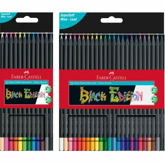 Faber-Castell Colouring Pencils Black Edition - Assorted Pack Sizes
