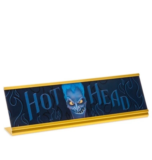 DISNEY STORE HADES Hot Head Desk Name Plate Plaque Hercules Villain