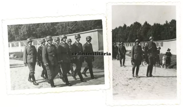 2x Orig. Foto Offiziere Soldaten in Trauerzug in BRÜNN Brno Tschechien