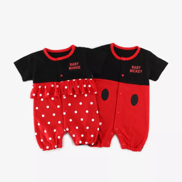 Baby Boys Girls Newborn Baby Mickey / Minnie Romper Babygrows Toddler Bodysuit