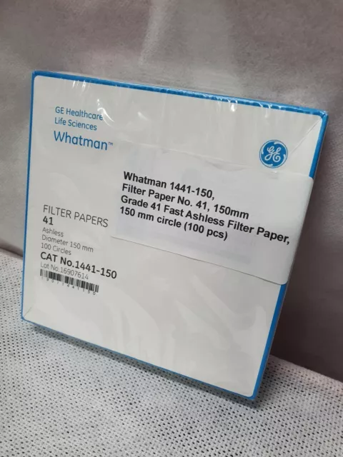 Filter Papers, round, grade 41, 150 mm, 100/pak  Whatman item no:1441-150 2