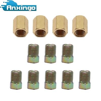12× 3/8 Inch-24 Threads Brake Line Fittings & brass Unions for 3/16 Inch Tube