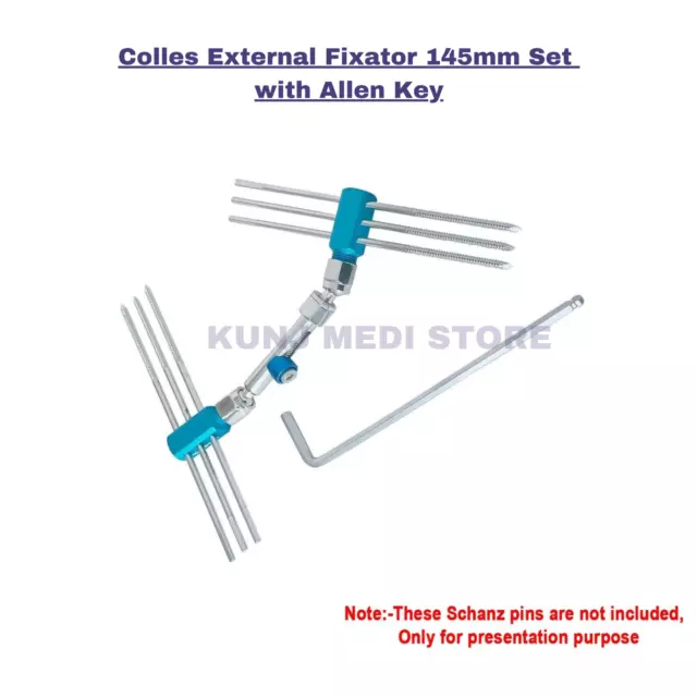 Veterinary Fracture Surgery Colles External Fixator 145mm Set with Allen Key