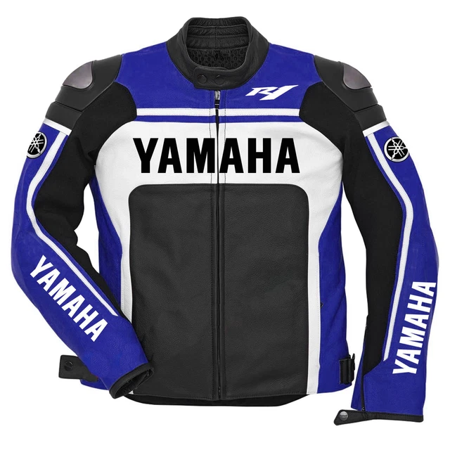 YAMAHA Veste en Cuir de Motard Veste en Cuir de Moto Veste Motard en Cuir 48,52