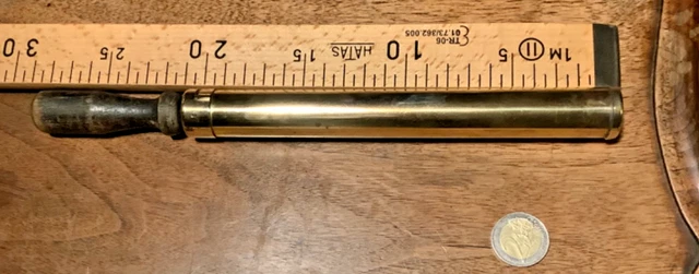 Ancienne Pompe à Vélo Laiton Paris 1900/20 – RARE, Petite Pompe Peugeot 18 Cm, Tornade