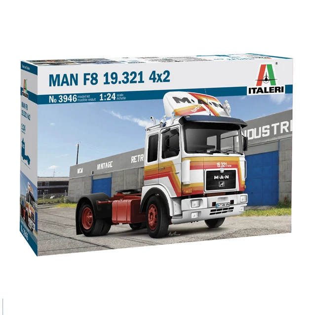 ITALERI 3946 MAN F8 19.321 4x2 Tractor Unit 1:24 Scale Kit £54.99 ...