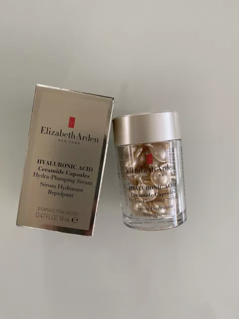 ELIZABETH ARDEN HYALURONIC ACID CERAMIDE 30 x CAPSULES HYDRA PLUMPING SERUM 14ml