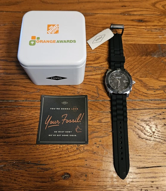 Fossil Watch PR5409 Black 10 ATM With Home Depot Rewards Box + Certificate