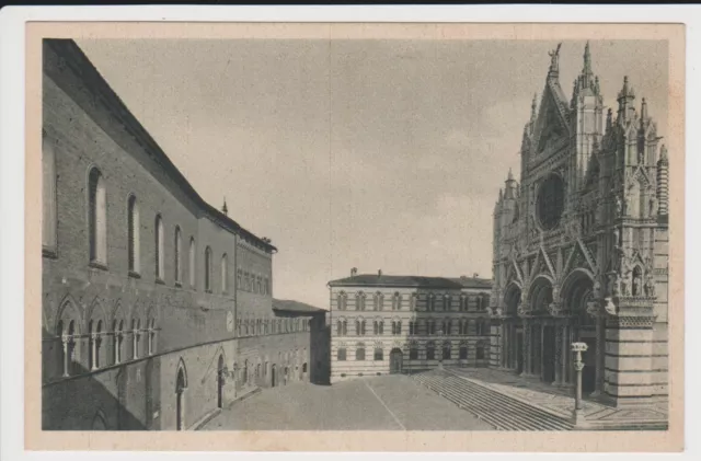 Antica Cartolina Di Siena - Ospedale, Palazzo Arcivescovile E Cattedrale