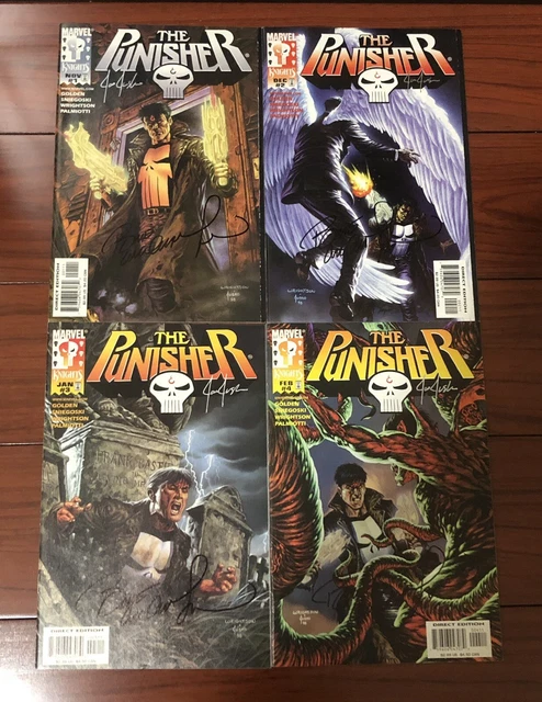 PUNISHER MARVEL KNIGHTS #1 2 3 4 NM signed by JOE JUSKO, BERNIE WRIGHTSON  1998