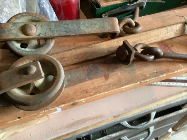 MEAT  hooks vintage possible door rollers?