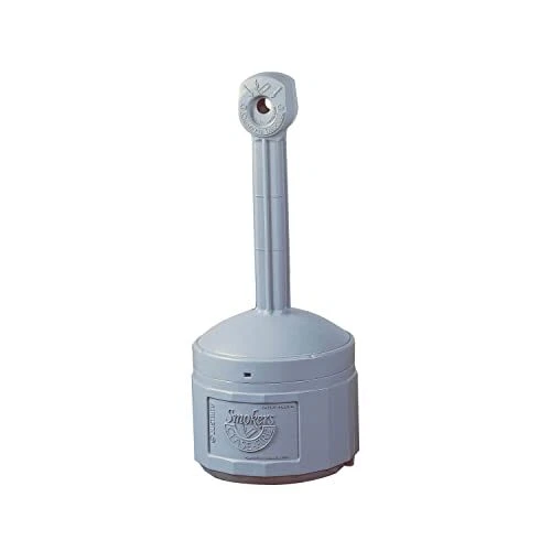 Justrite 26800 Cease-Fire Gray Cigarette Butt Receptacle 4 Galllon