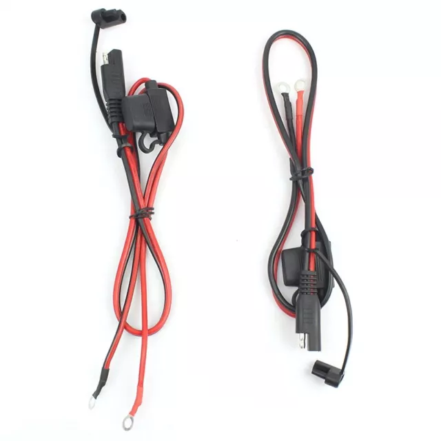 2Pcs Motorcycle Battery  Sae Charging Cable Sae  Disconnect Plug To 12V 2136