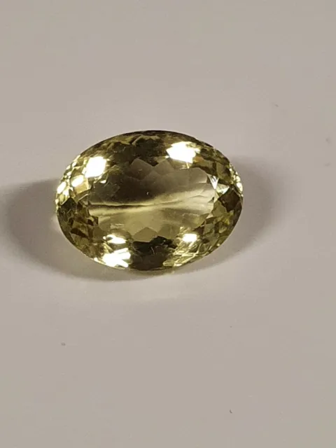 Yellow quartz oval shaped gemstone..9.8 Carat