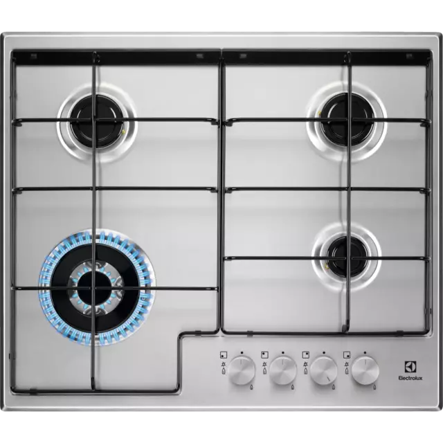 Electrolux Piano Cottura Gas Slim Line EGS6434X | 4 Fuochi 60cm Acciaio Inox