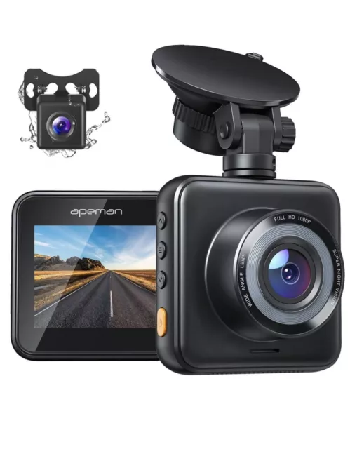 apeman C420D dash cam front and rear with sd card