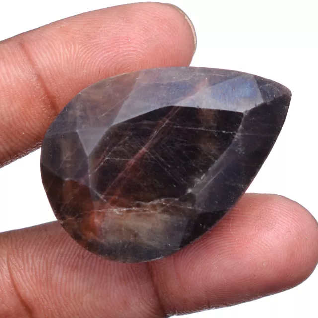 198 Cts Natural Sapphire Untreated Huge Size Pear Faceted Cut Loose Gemstone