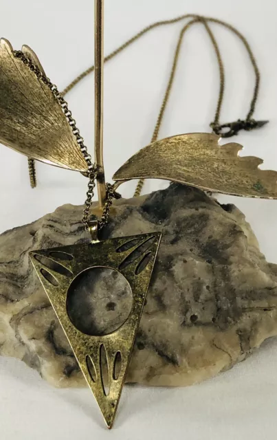 American Eagle Antique Brass Necklace 32” Arrow Head Pendant 2” Rolo Chain American Eagle Antique Brass Necklace 32” Arrow Head Pendant 2” Rolo Chain