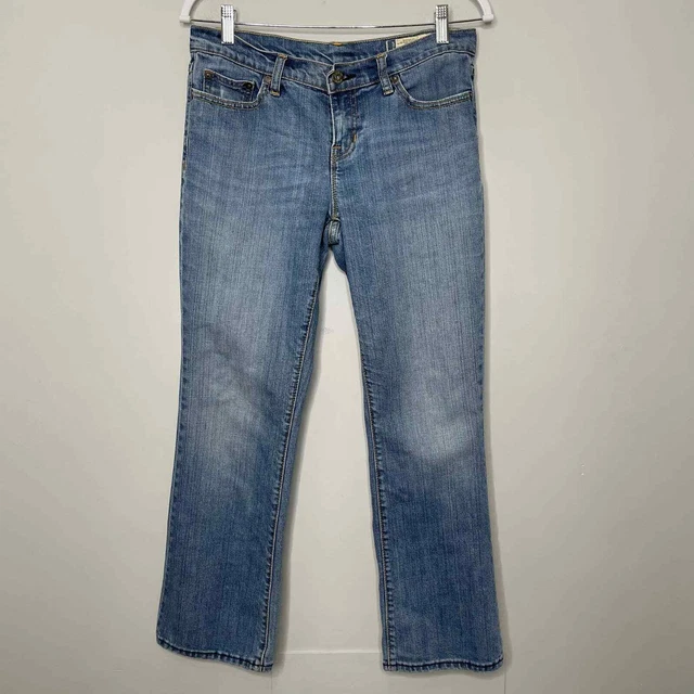 GAP Bootcut Stretch Jeans Bootcut Leg Medium Wash Mid Rise Whiskering Size 6