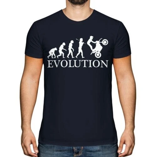 Moto Stunt Rider Evolution Of Uomo T-Shirt Regalo Stuntman Scrambler