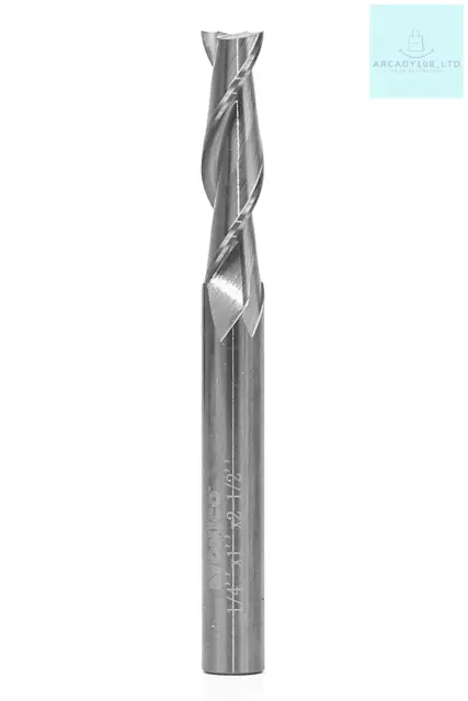 Yonico 31215-SC 1/4-Inch Dia. 2 Flute Upcut Spiral End Mill CNC Router Bit Shank