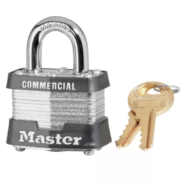 Master Lock 1-1/2" Laminated Keyed Alike Padlocks 3KA, Key ID 3210