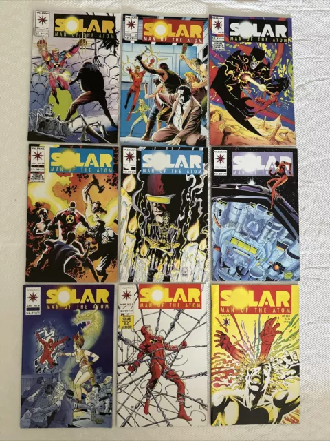 Solar Man Of The Atom Lot Of 9 Comics - Valiant Comics - Vf/Nm Condition