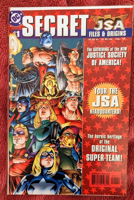 JSA SECRET FILES & ORIGINS #1 - 1999 First HAWKGIRL & ATOM SMASHER Key Issue NM+