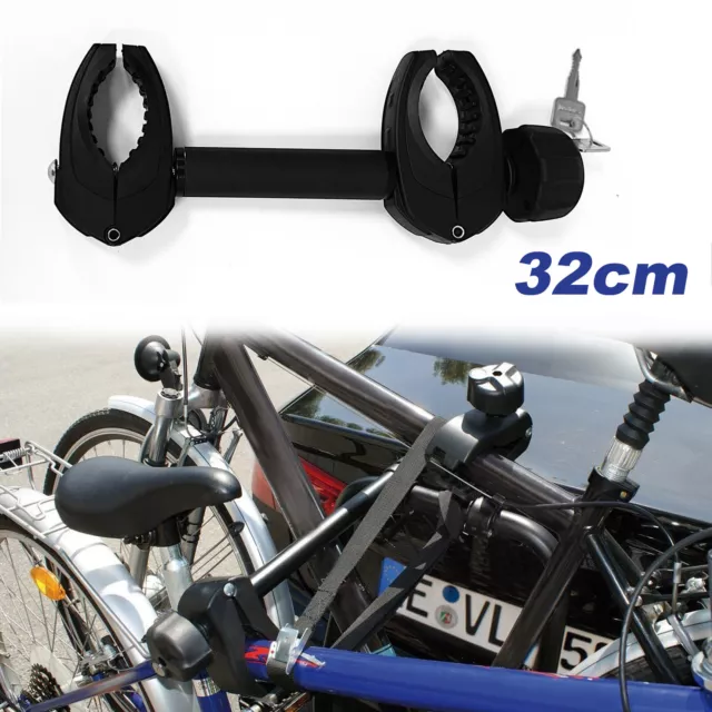 Rahmenhalter für Fahrradträger abschließbar beidseitigen + 2 Schlüsseln Ø30-60mm