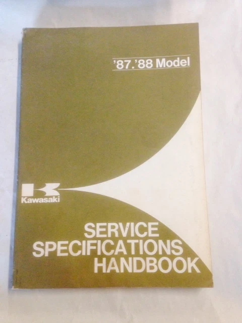 1987-1988 Kawasaki Service Specifications Handbook 99926-1012-01