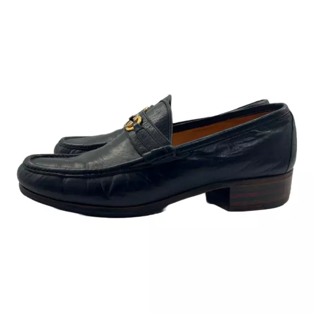 GUCCI #1 GG logo leather loafers dress shoes black 41M $487.12 - PicClick