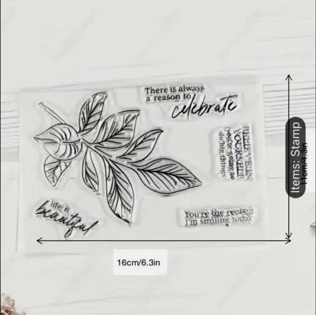 Sentiment Flower Gardening Flowers Leaves New Silicon Seal Card Making Stamps