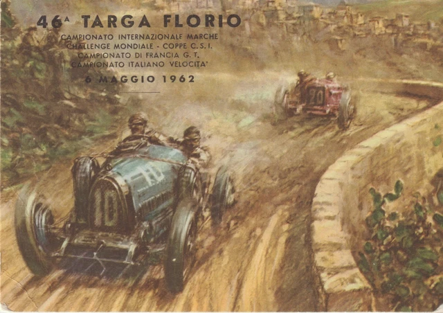 Plaque Participation à La 49 Iième Panonceau Florio 1965 Badge Auto Trophée