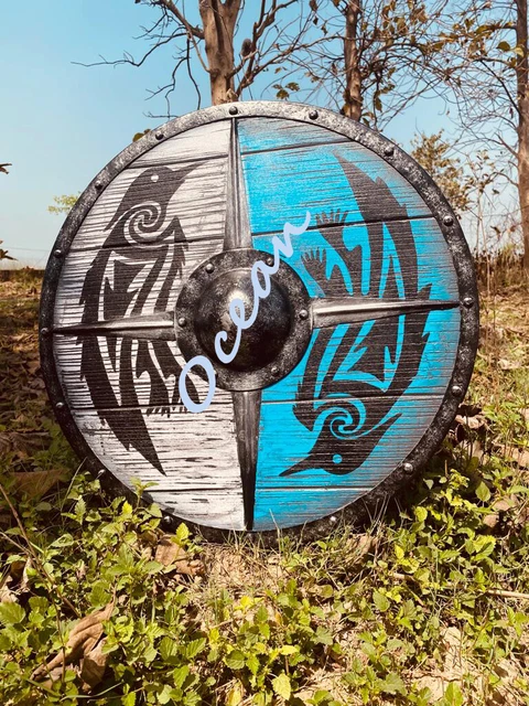 MEDIEVAL VIKING SHIELD Ragnar Viking Shield Round Cosplay Shield Battle ...